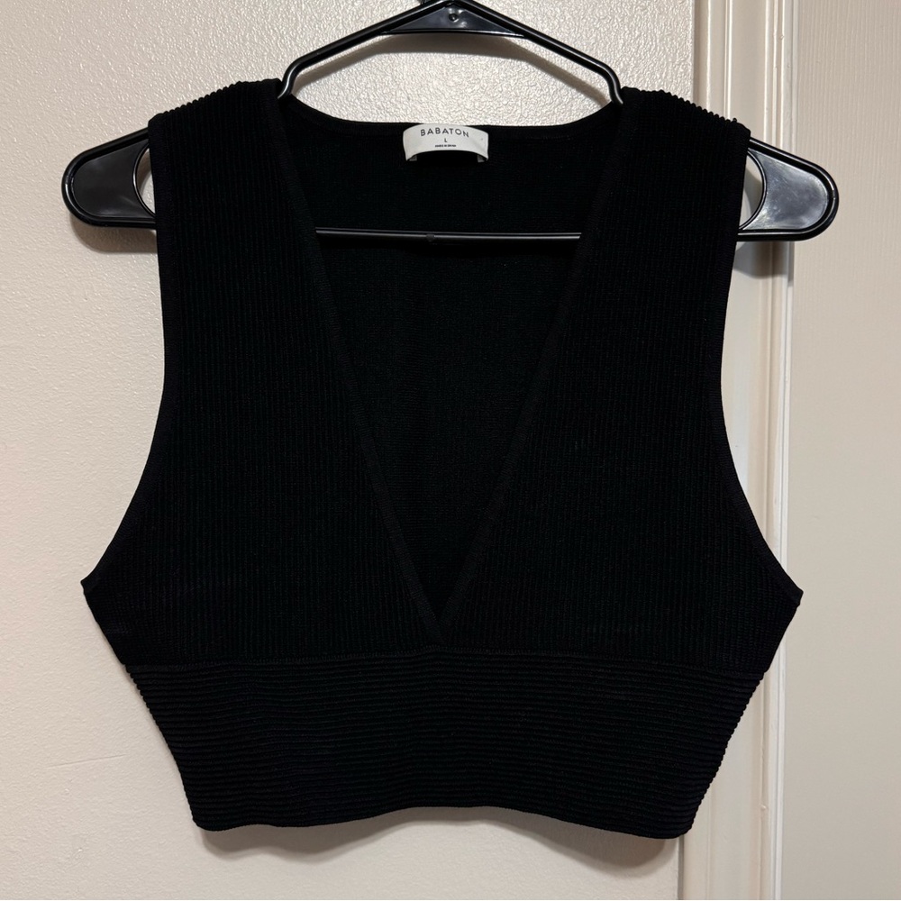 Black babaton crop top